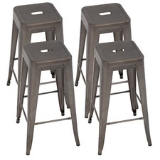 New Metal Chair Height Bar Stools 24 Inches Indoor/Outdoor Stool Patio Furniture