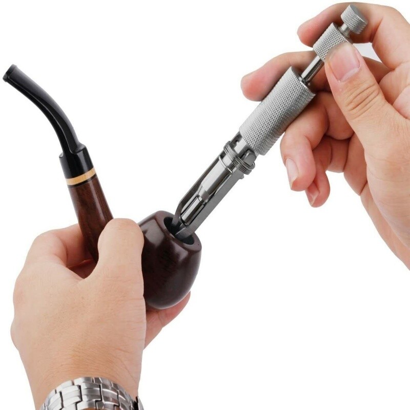 NEW Senior Adjustable Tobacco Pipe Reamer 6 Blades Carbon Scraper Remover