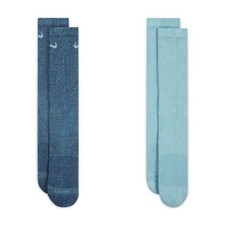 Nike Dri-FIT Everyday Plus Cushioned Crew Socks Blue Men LG 8 12 2 pair