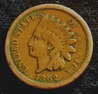 1862 1C BN Indian Cent 2nd Variety Collectable G-VG Features Over 160 yrs Old 1C