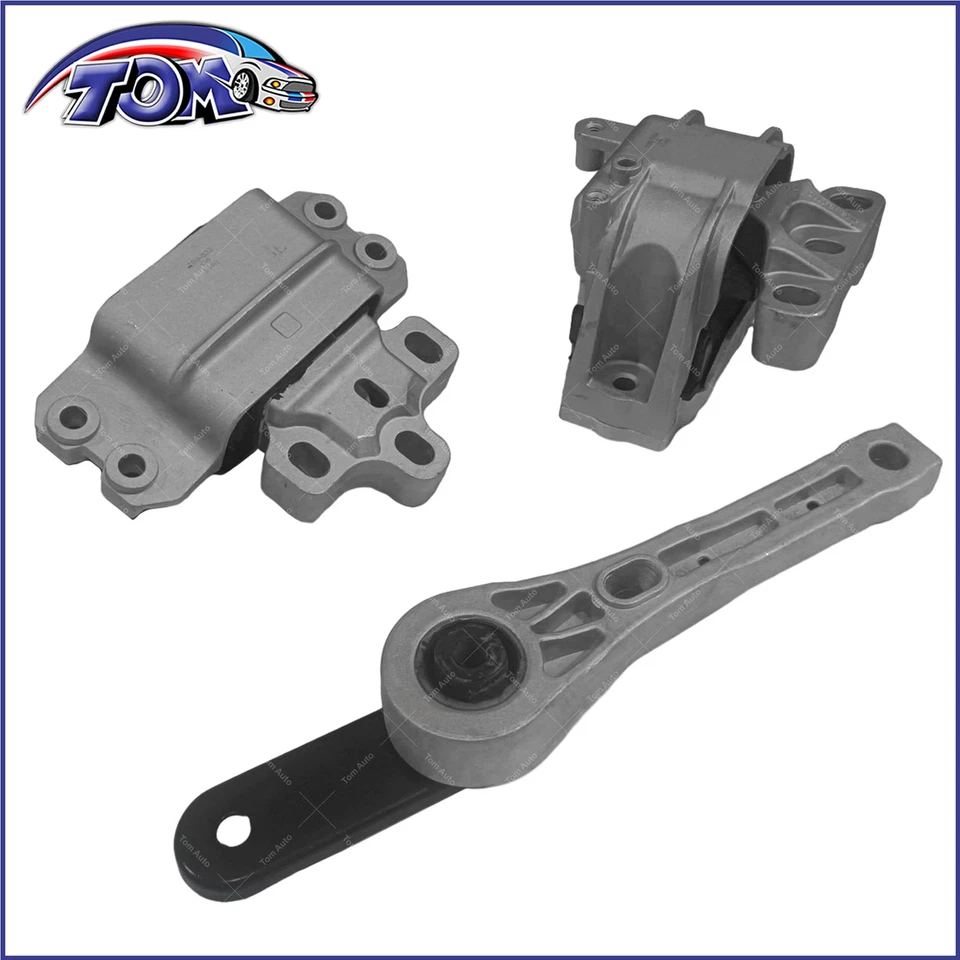 3PCS Right Engine, Trans & Torque Strut Mount For 2012-2018 Volkswagen Passat Foto 3 de 4