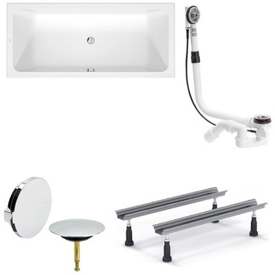 Duravit D-Code Acryl Badewanne 180x80x47 cm  inkl. Wannenfuß + Ablauf Multiplex