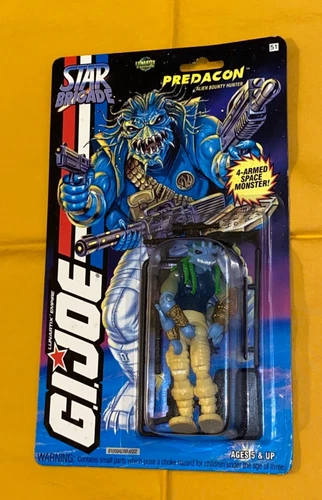 GI G.I. Joe gijoe STAR BRIGADE PREDACON -- carded but discolored -- free ship