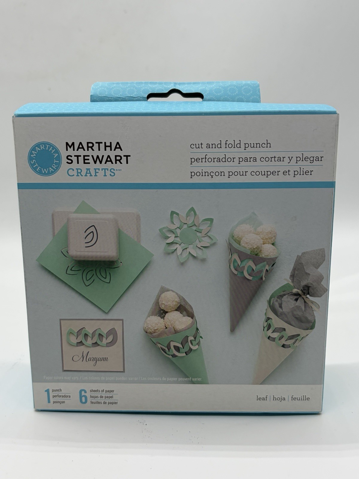 Martha Stewart Crafts Paper Cut and Fold Punch Leaf Kit Maryann New