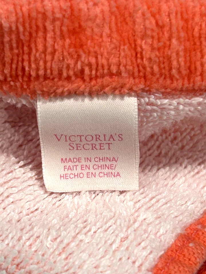 Victoria Secret Limited Edition Vintage Beach Towel Heart Logo Pink Yellow 60x30 - Image 2 of 4