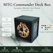 Jurassic World MTG Commander Deck Box Dinosaur Art Panel EDH 115+ Vault