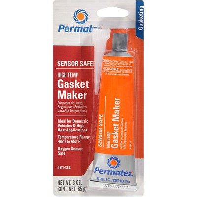 Permatex Gasket Making Compound 81422; High Temperature RTV 3oz Squeeze Tube Red