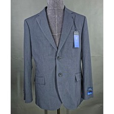 Nautica 2 Piece Suit Mens 38S Pants 32W Charcoal Business Casual Quiet Luxury