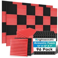 96 Pack Sound Proof Foam Panels for Walls, 1 X 12 X 12 Inches Acoustic Foam P...
