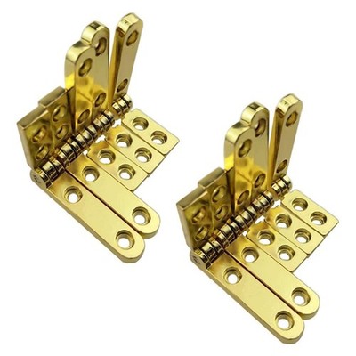 Rddconkit 10 Pcs 90 Degree Hinges Wooden Box Gift Wine Jewellery Gold 
