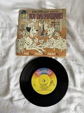 Disney "101 Dalmations" Read-Along Book  Record 305 Vintage 1982