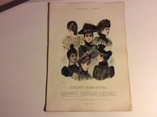 Modeblatt Illustrirte Frauenzeitung 1890 Vintage-Mode B1