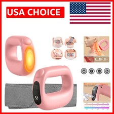 Heated Deep Tissue Massage Gun - Adjustable Speed for Pain Relief Pink