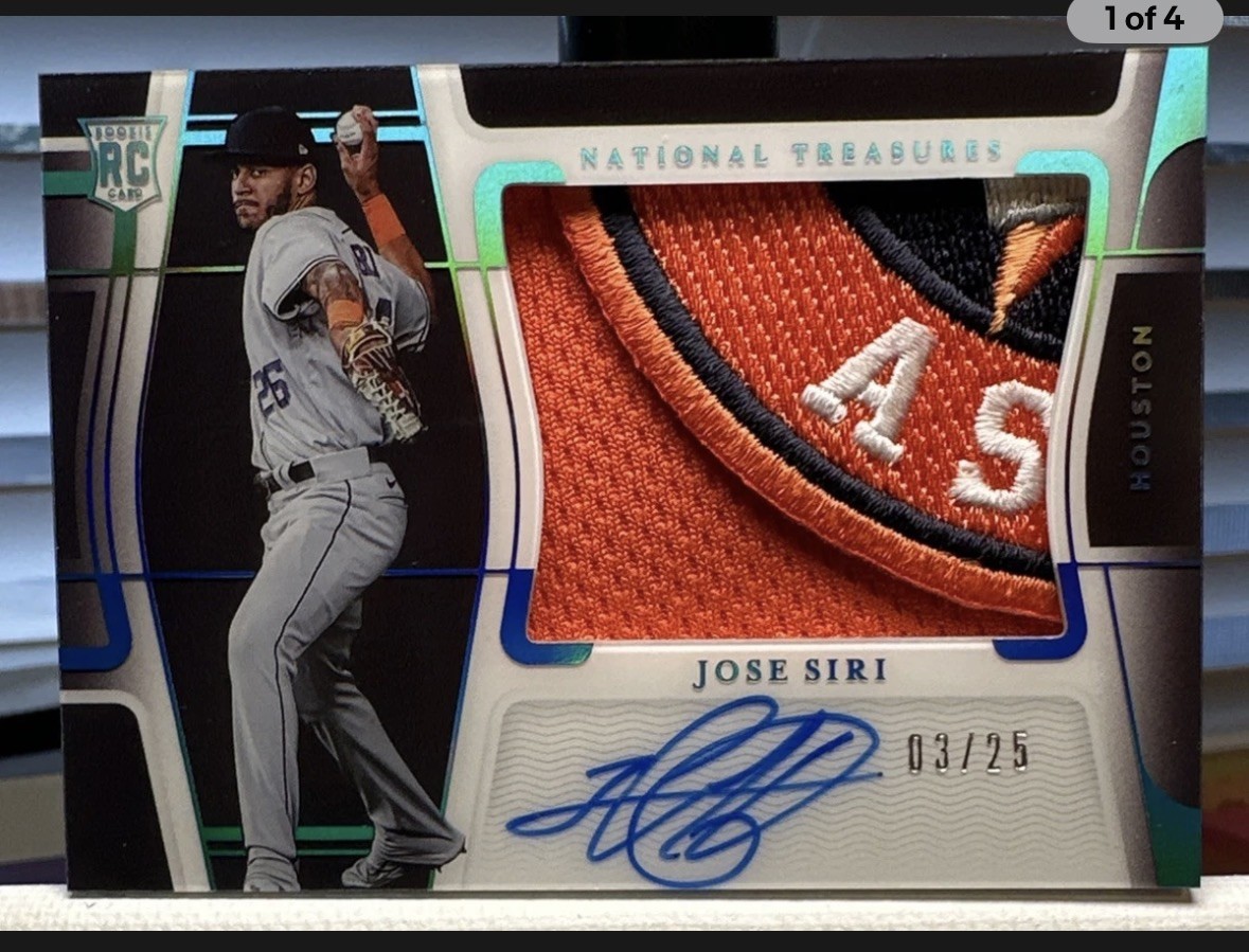 2022 National Treasures Jose Siri Rookie Auto RPA 03/25 Astros Patch 🔥🔥 view 1