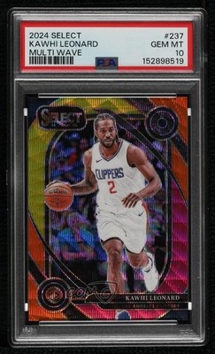 2024-25 Select Courtside Multi Wave Prizm 5/20 Kawhi Leonard PSA 10 GEM MT 04cw
