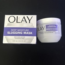 Olay Deep Moisture Slugging Mask with Shea Butter, Fragrance Free, 3.4 oz