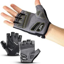 Cycling Gloves for Men Women Anti-Slip Shock-Absorbing Pad Fingerles Bike Gloves