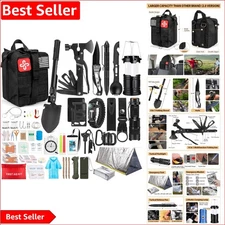 Essential 250-Pc Survival Kit with Portable Molle Bag & First Aid - Be Prepared