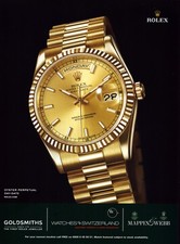 Rolex Day-Date Goldsmiths Original 2000 Print Ad!