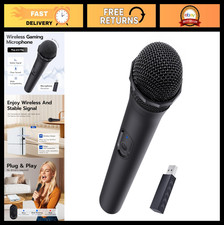 Wireless USB Gaming Microphone for Xbox, PS5, Switch, PC - High-Quality Sound