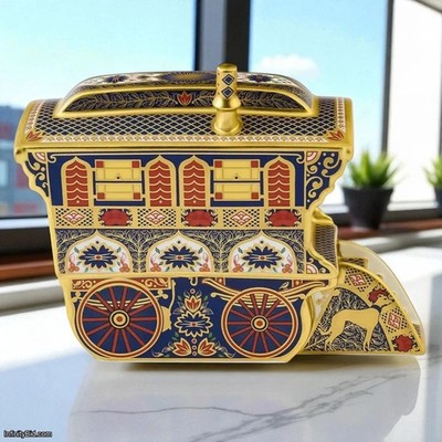 Royal Crown Derby Old Imari Solid Gold Band Vardo Wagon