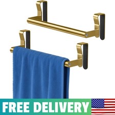 STWWO Gold 2 Pack Over Cabinet Door Towel Holder Kitchen