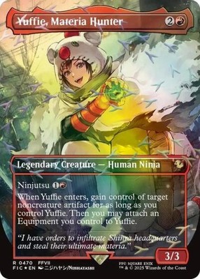 MTG English Yuffie, Materia Hunter (Borderless) (Chocobo Track Foil) NM Foil