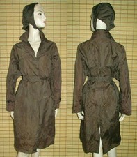 BRAUNER REGENMANTEL - RAINCOAT - NYLON - VINTAGE - LILION - GR. S - M