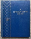 Wheat cent album with 88 coins, missing 1909- S VDB only.