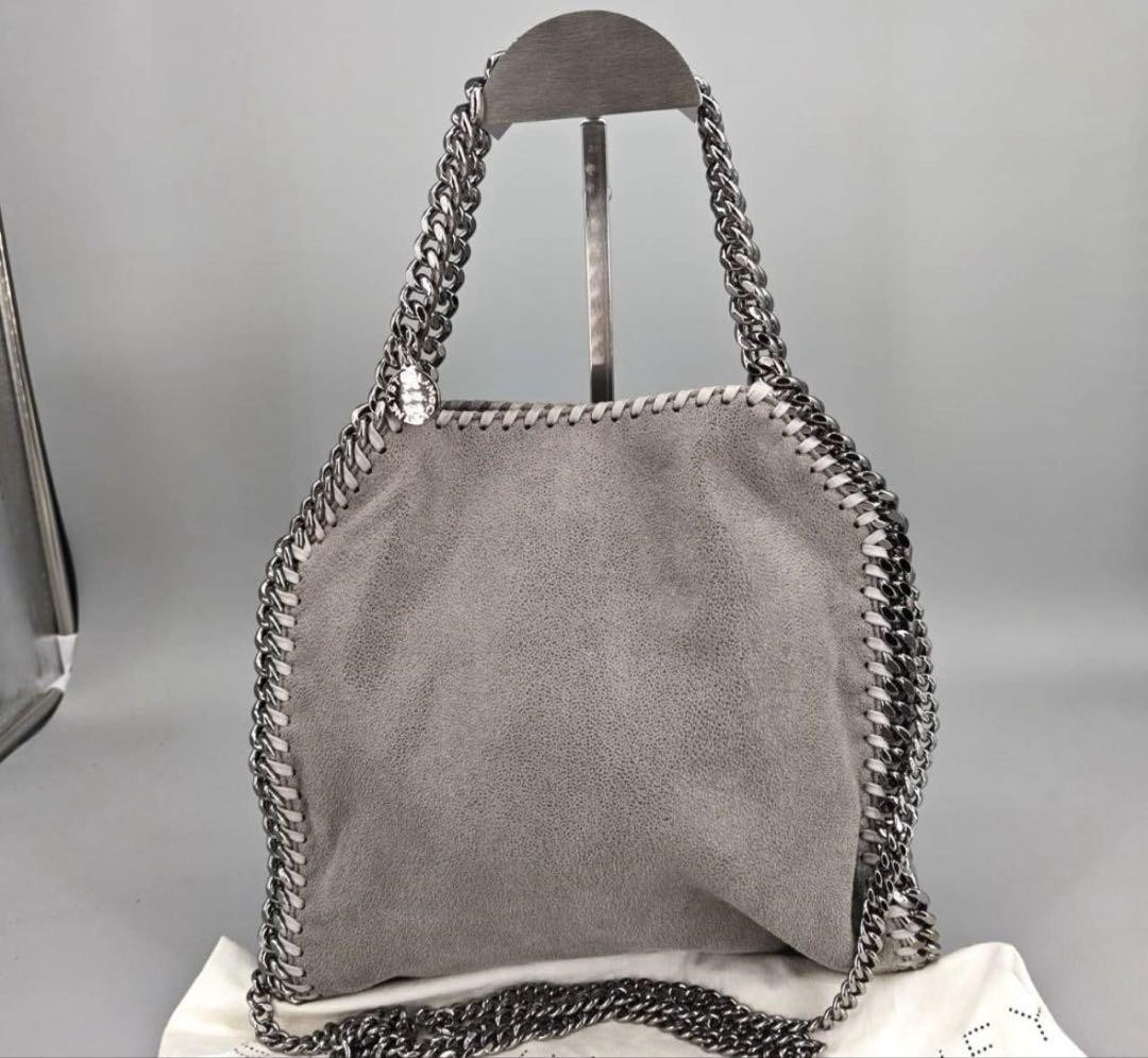 Stella McCartney Falabella Mini Tote in Light Gray - 2-Way Shoulder Bag