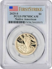 2025-S Sacagawea Native American Dollar PR70DCAM First Strike PCGS