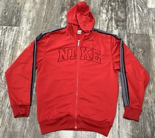 Vintage Nike Y2K Spell out Zip-Up Hoodie Track Jacket Swoosh Size Men s Small