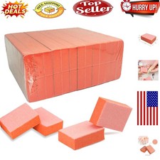 130-Piece Orange Nail Buffer Kit for Acrylic Gel Nails