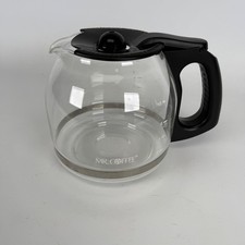 Mr. Coffee 12 Cup Replacement Carafe Glass Black Lid Handle Coffee Pot E222AJ