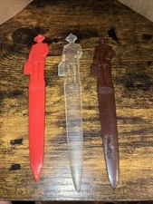 Vintage Fuller Brush Company Plastic Advertising Letter Openers Made in USA Qty3