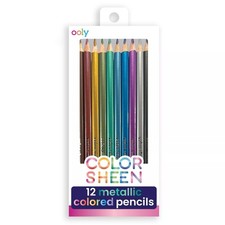 Metallic Sheen Colored Pencils Set of 12Drawing and Coloring Pencils for Kids...