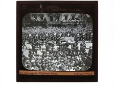 King Edward VII Funeral Gun Carriage Edgeware Road Glass Lantern Slide