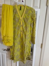 Pakistani 3 Piece Dress in Lime Green Generation