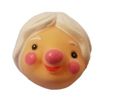 Lot 12 VTG Miniature 1" Plastic Mrs. Claus Grandma Witch Doll Masks Faces Heads