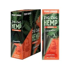 ZIG ZAG Pre Rolled Cone  CLEMENTINE 15 ct - 2 CONES / Pack