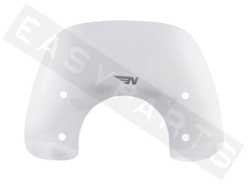 Windschild 34 cm Cruiser Novascoot, Klar für Vespa LX , Halterung SCHWARZ