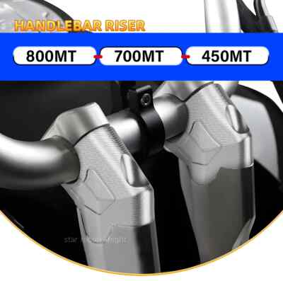 Handlebar Bar Risers Clamp 38mm Up Silver For CFMOTO 800MT 800 MT 450MT 2024
