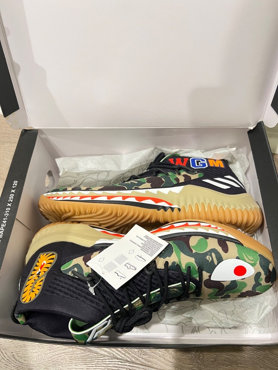 Size 9 - adidas Dame 4 x A Bathing Ape Green Camo 2018 | eBay