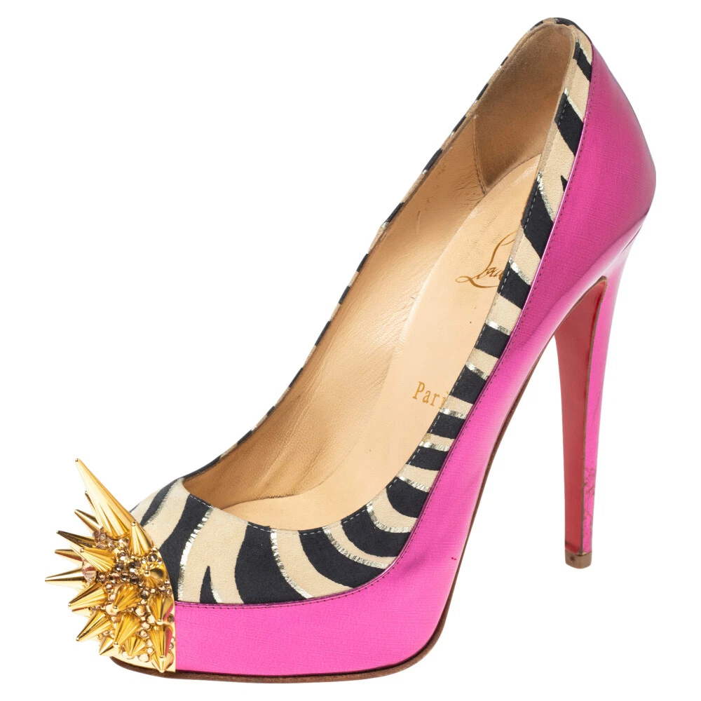 christian louboutin zebra print shoes