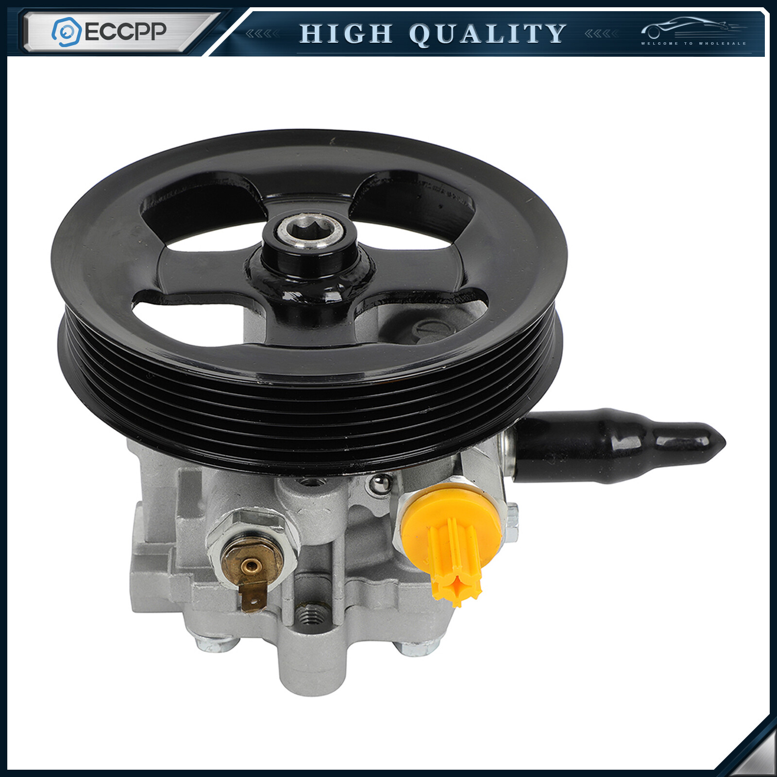 Power Steering Pump w/ Pulley For 2008-2015 Mitsubishi Lancer Outlander 2.4L