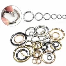 Dia. 10.6~50mm Round Carabiner Spring O-Ring Snap Clips Leather Bag Strap Parts