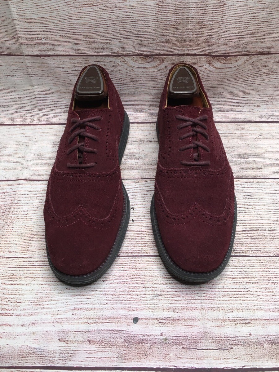 Cole Haan Grand OS Mens Cordovan Suede Wingtip Shoes Sz. 8 M  display picture 3