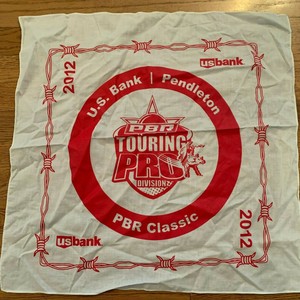 Pbr Classic Rodeo Bandana Pendleton Oregon 22 Cowboy Barbwire