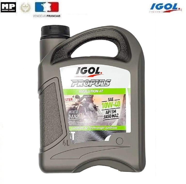 Huile Igol Propuls Evolution 4T 10W40 semi-synthèse pour moto et scooter en bidon de 4 litres