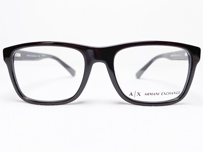 NEW Armani Exchange AX3025F 8086 Mens Brown Square Eyeglasses Frames  53/18~140